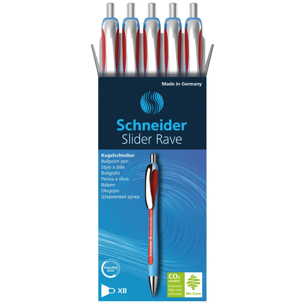 Kemični svinčnik SCHNEIDER Rave XB rdeča