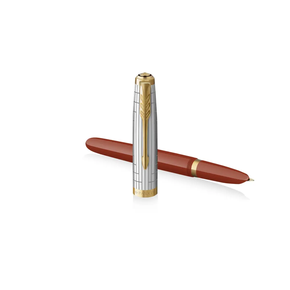 PERO NAL. PARKER 51 PREM. RDEČA GT 18K