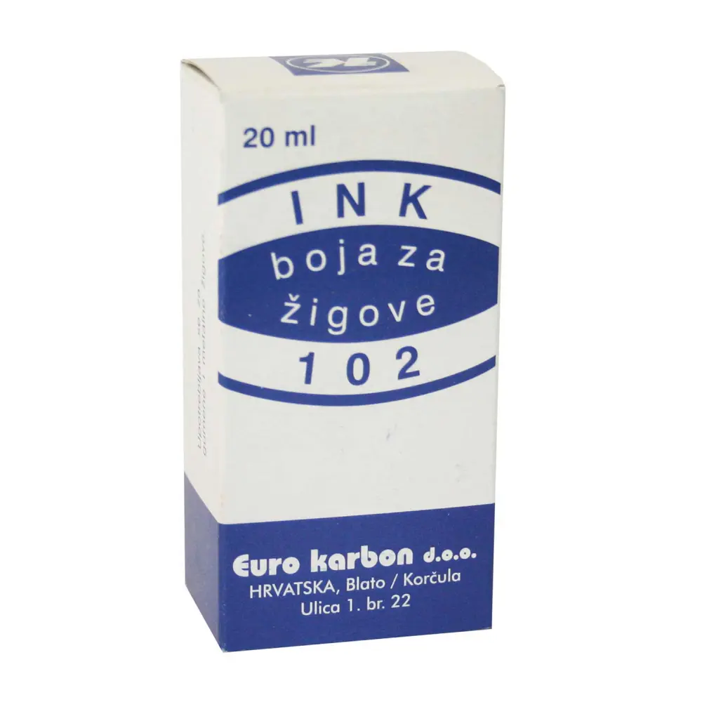 Barva za žige Karbon, modra, 20ml