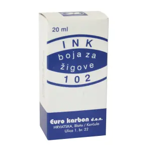 Barva za žige Karbon, modra, 20ml