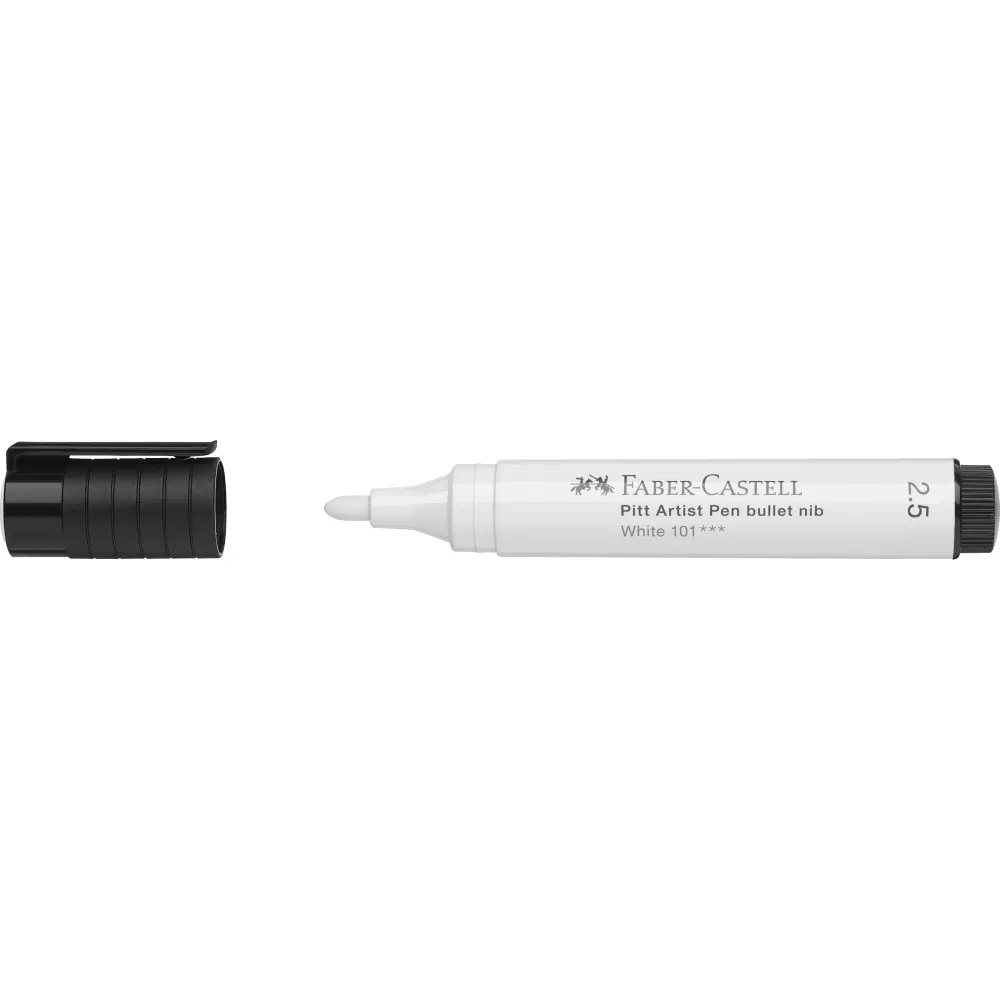 Flomaster Faber-Castell Pitt 101 bela