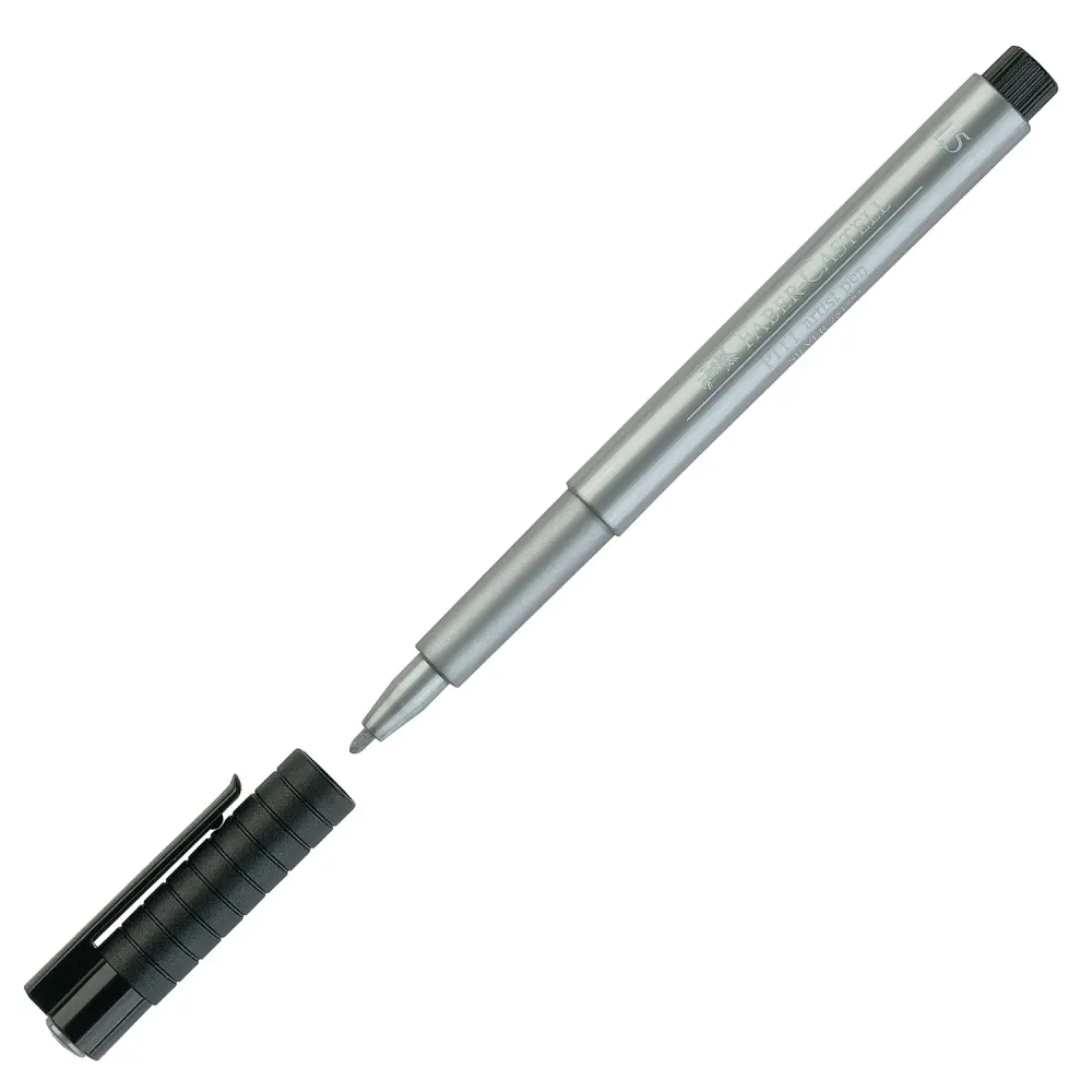 Flomaster Faber-Castell Pitt srebrna