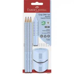 SVINČNIK SET FABER-CASTELL GRIP SKY BLUE