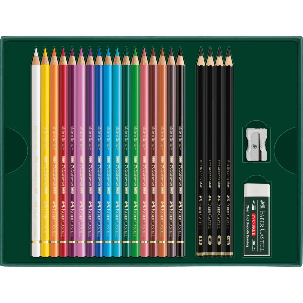SET FC POLYCHROMOS & PITT GRAPH.MAT 17+4