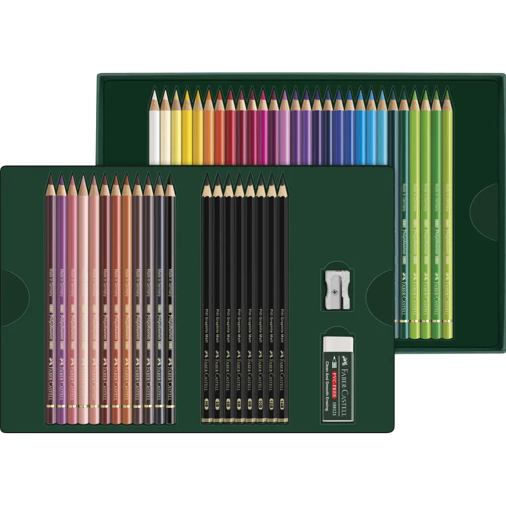 SET FC POLYCHROMOS & PITT GRAPH.MAT 17+4