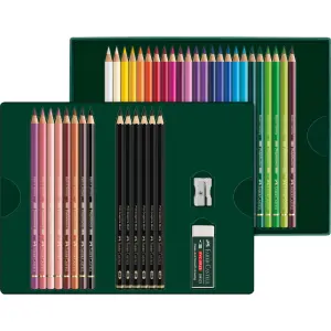 SET FC POLYCHROMOS & PITT GRAPH.MAT 32+6