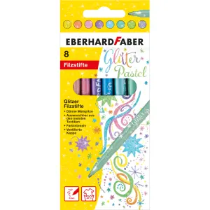 FLOMASTRI EFA GLITER PASTEL 8/1