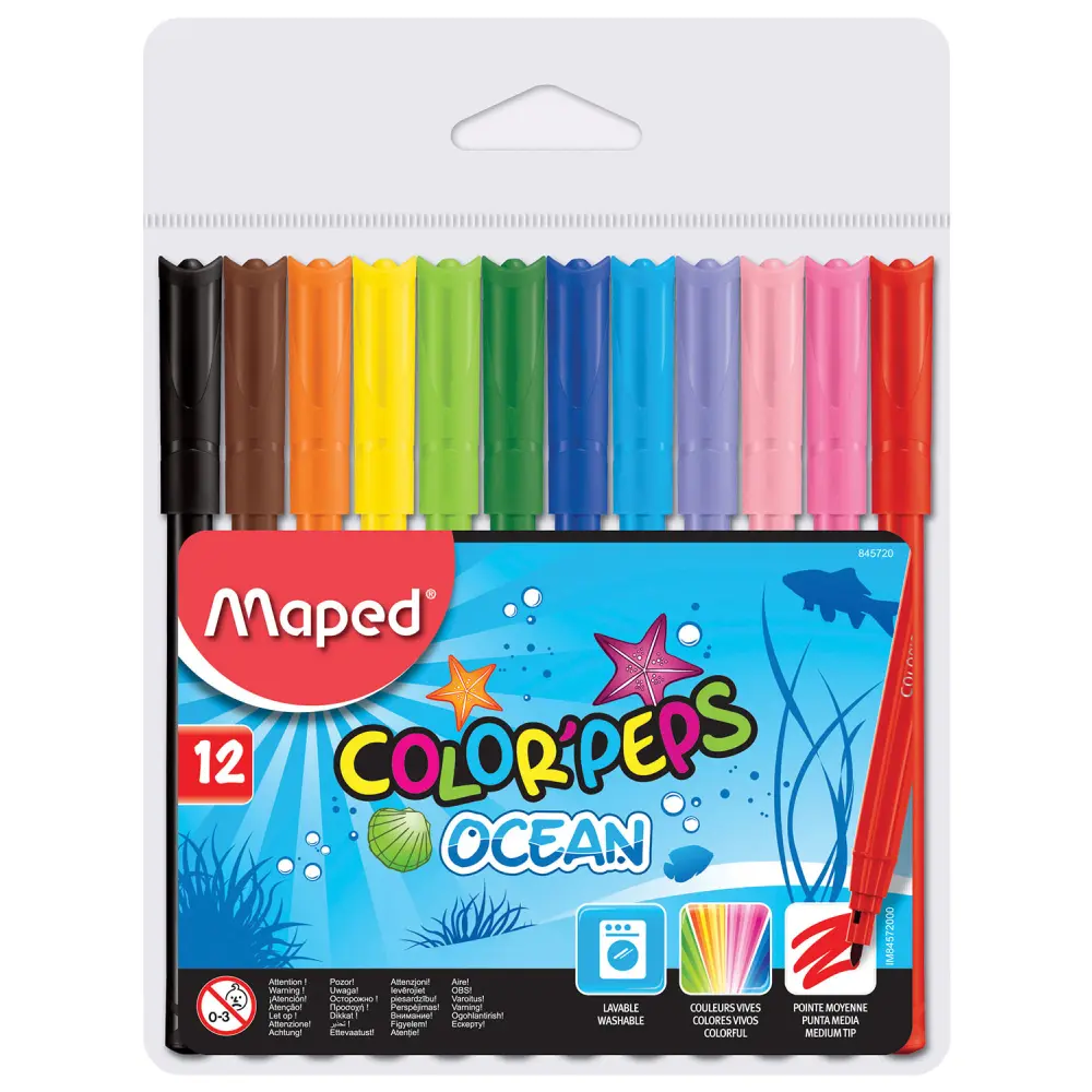Flomastri MAPED Ocean, 12/1 PVC