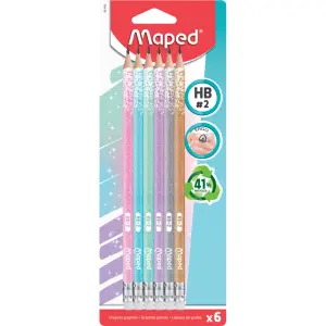 SV.GRAF. MAPED GLITTER HB 6/1 BLI