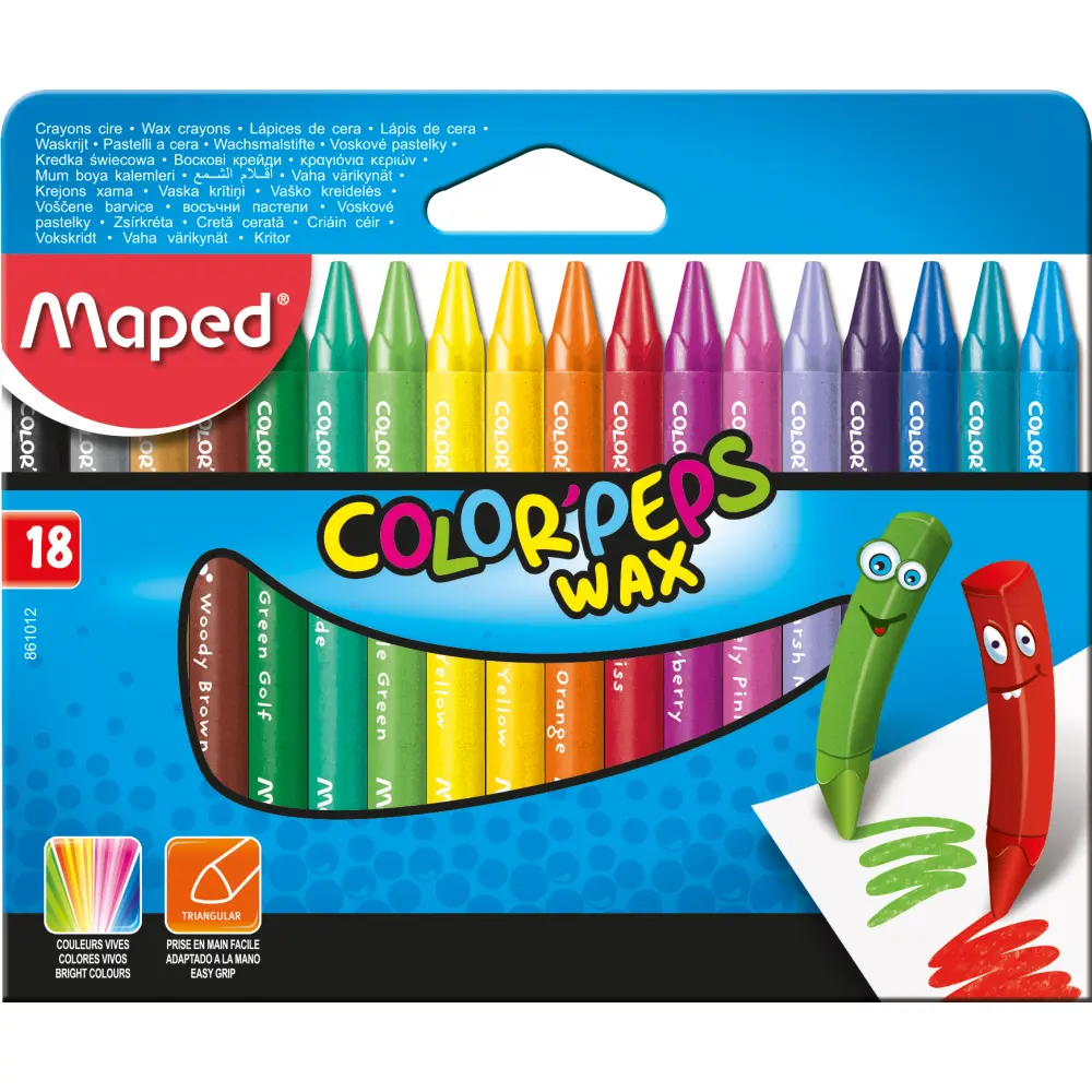Voščene barvice MAPED Wax 18/1