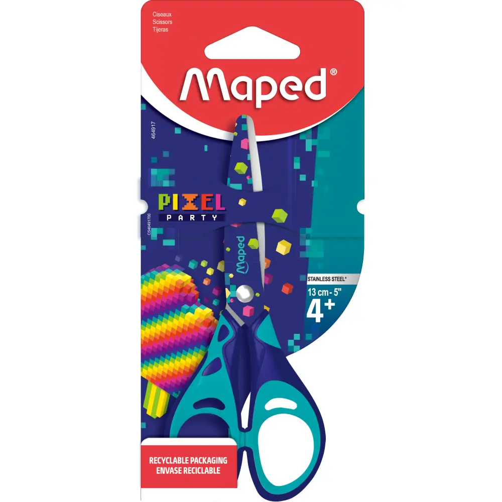 ŠKARJE MAPED PIXEL PARTY 13CM - BLISTER