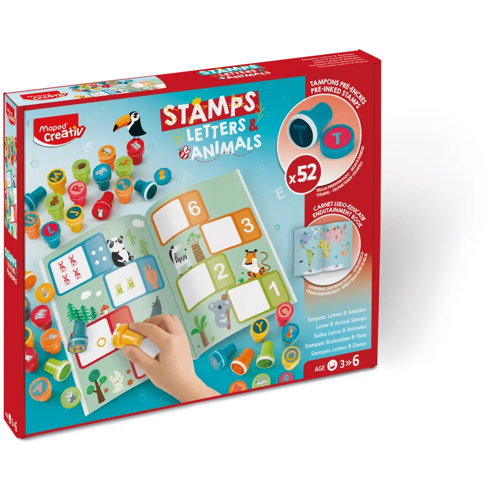 SET KREATIVNI MAPED ŠTAMP.ABECEDA&ŽIVALI