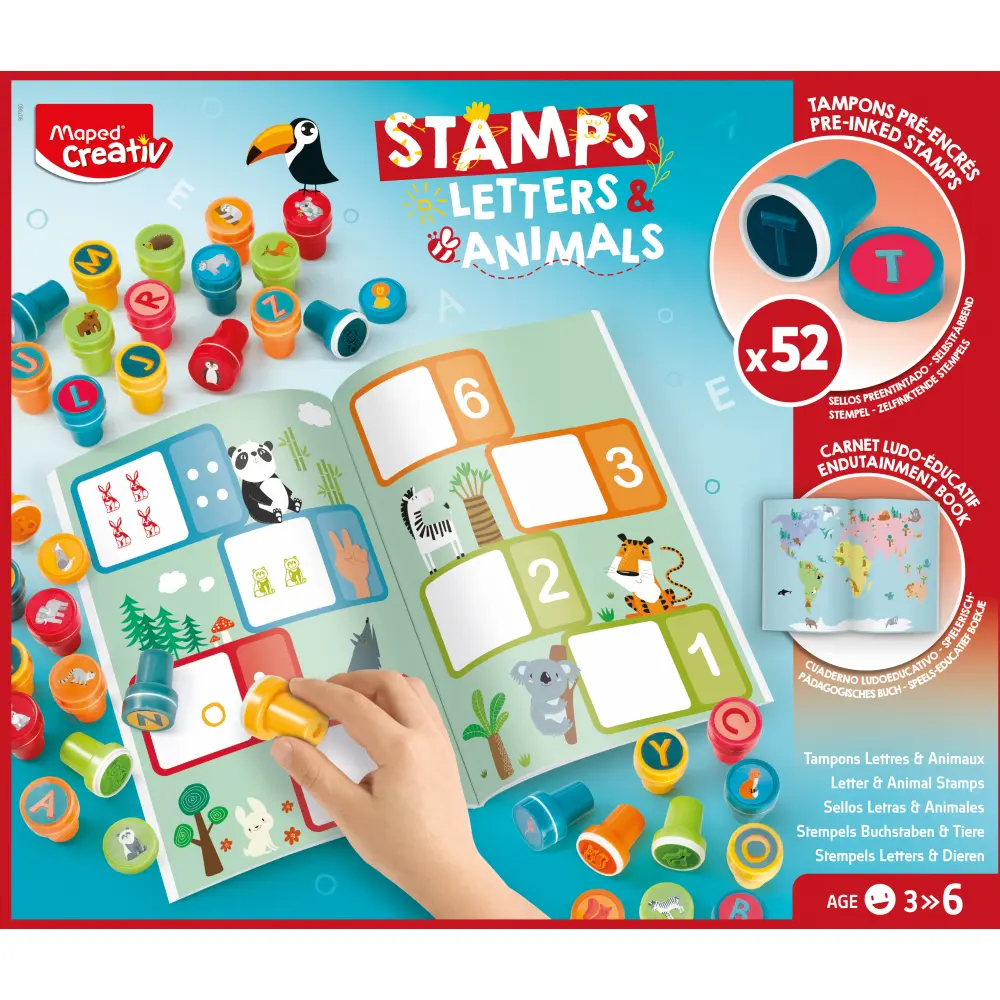 SET KREATIVNI MAPED ŠTAMP.ABECEDA&ŽIVALI