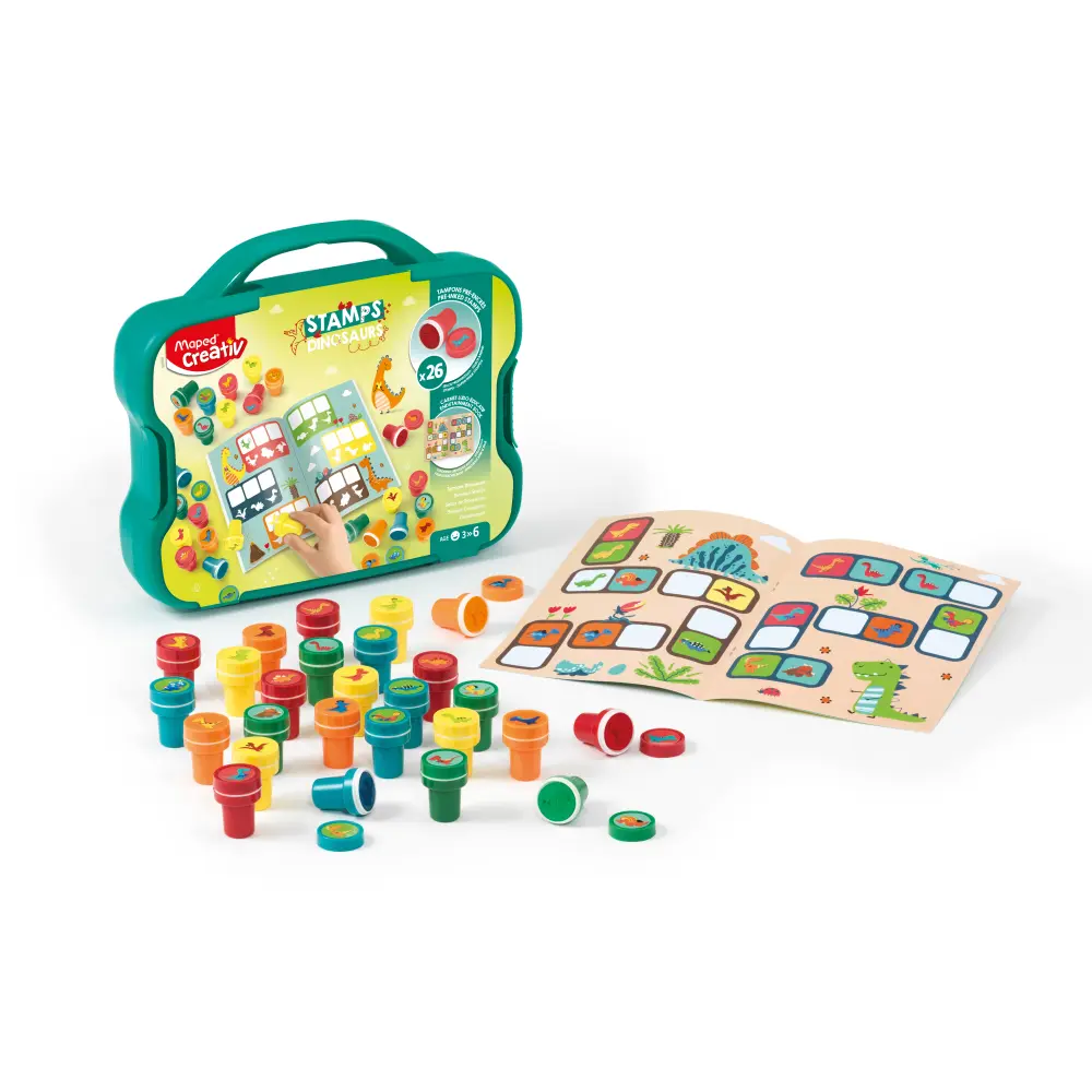 SET KREATIVNI MAPED ŠTAMPILJKE DINO 26/1