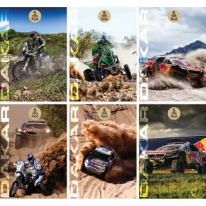 Zvezek Dakar A5 črte z robom