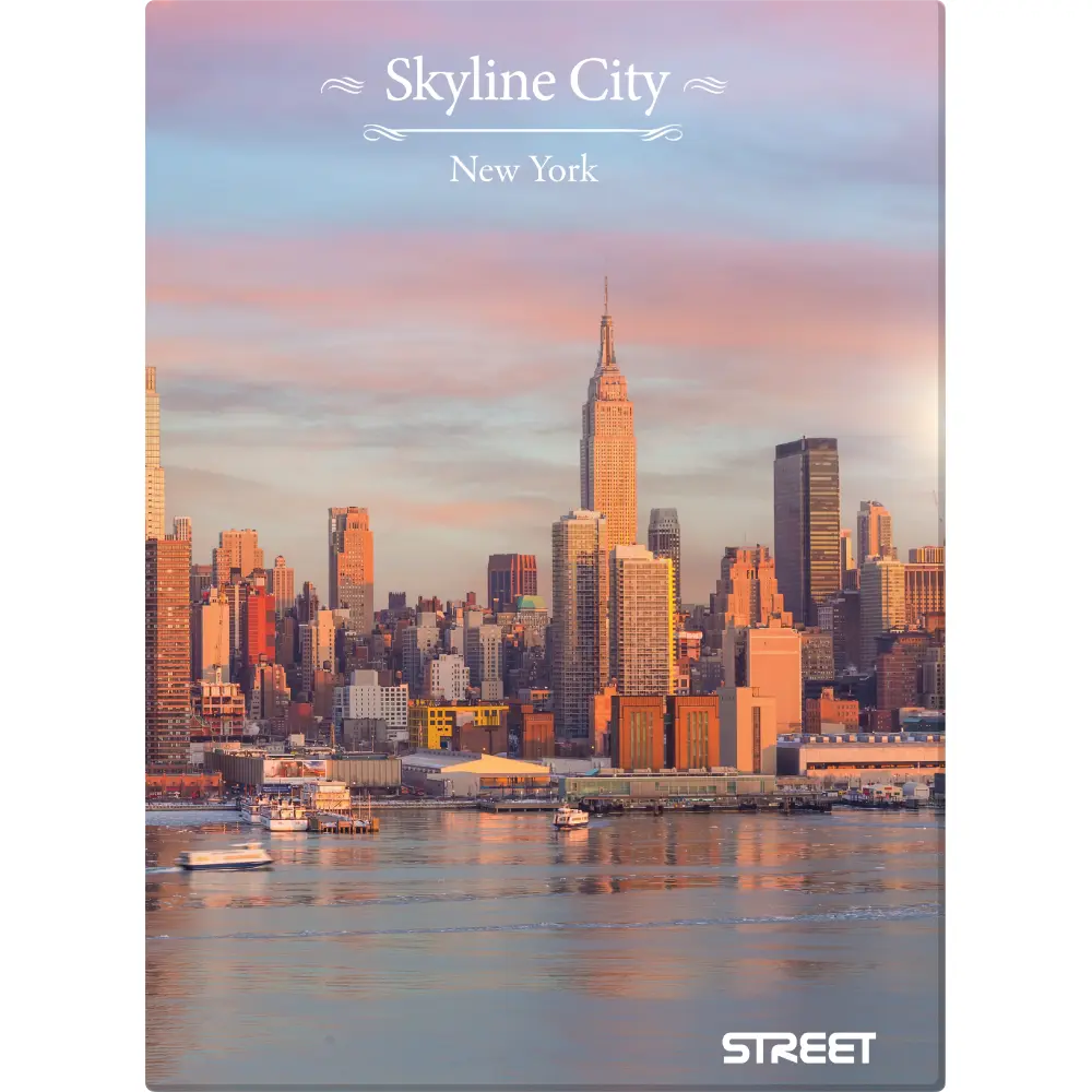 Zvezek trdi Street Skyline A5 črte 