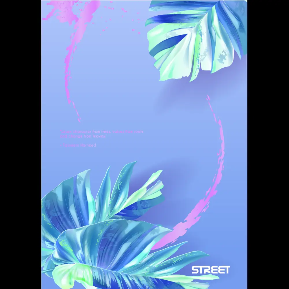 Zvezek Street Botanic A4 črte 