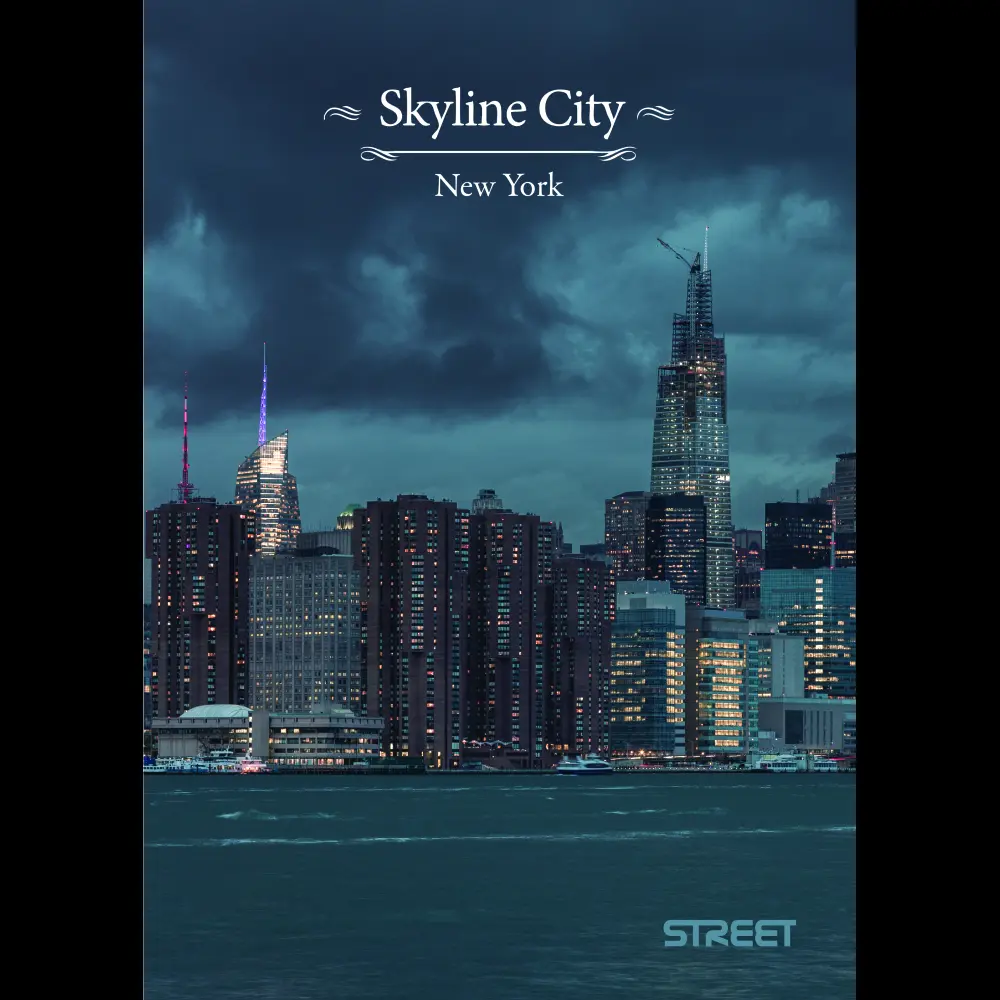 Zvezek Street Skyline A5 črte z robom