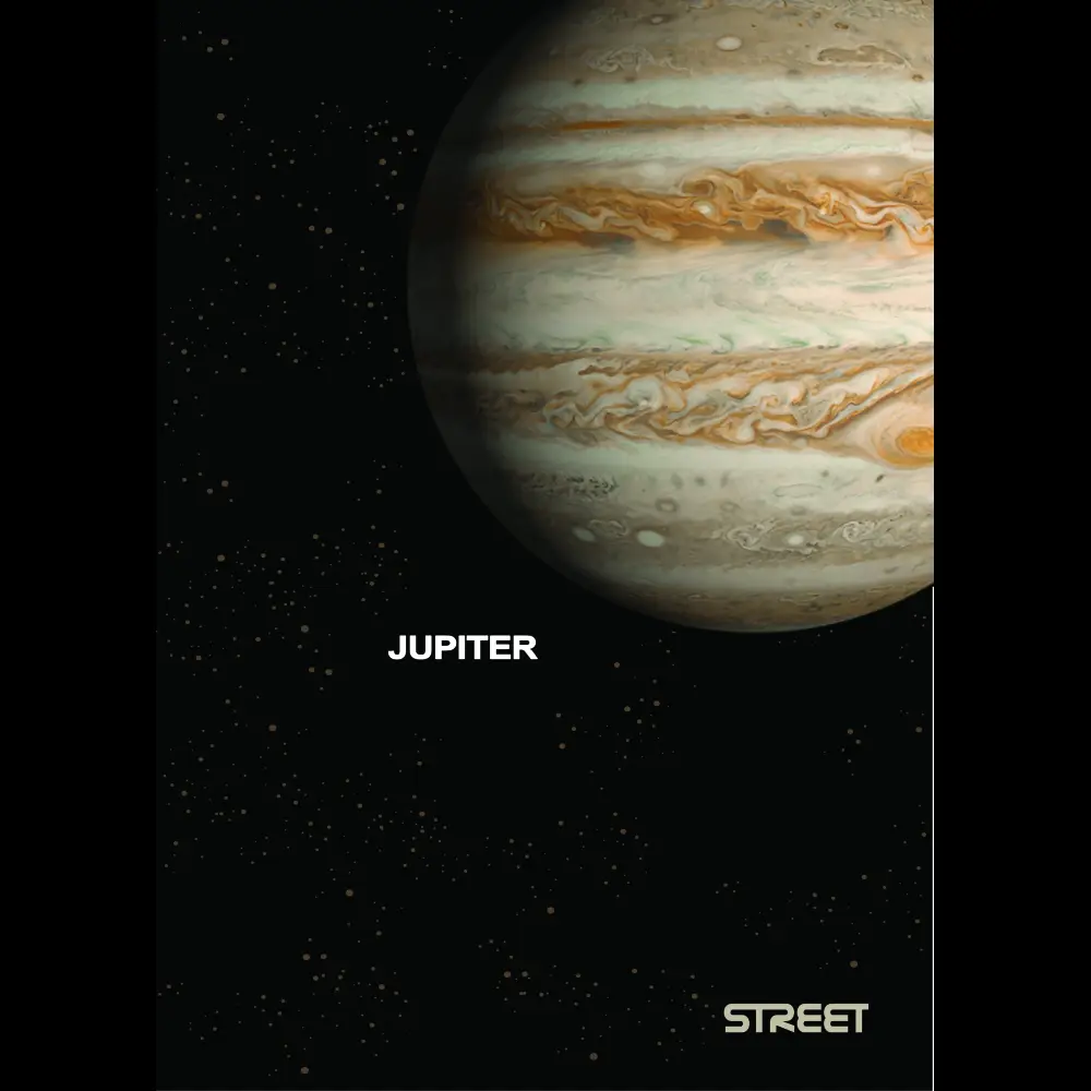 Zvezek Street Planets A4 črte z robom