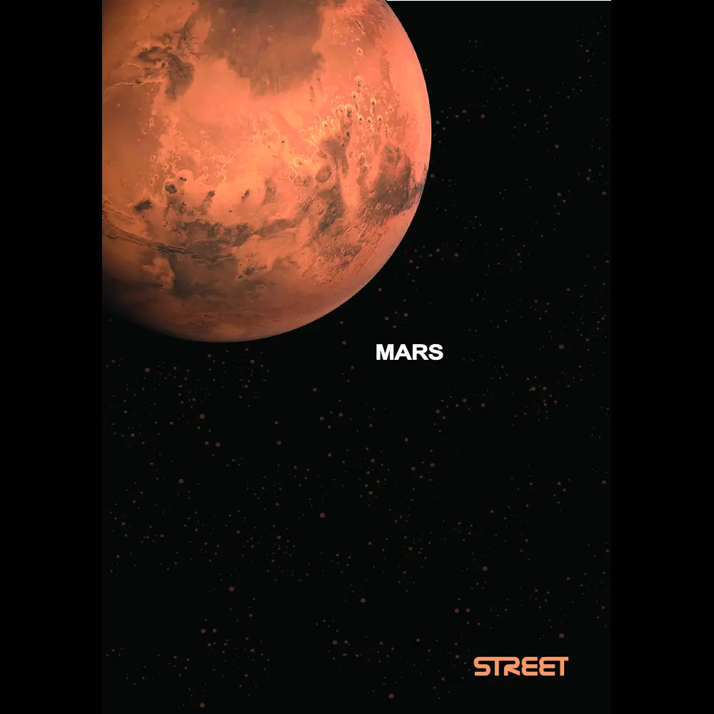 Zvezek Street Planets A4 črte z robom