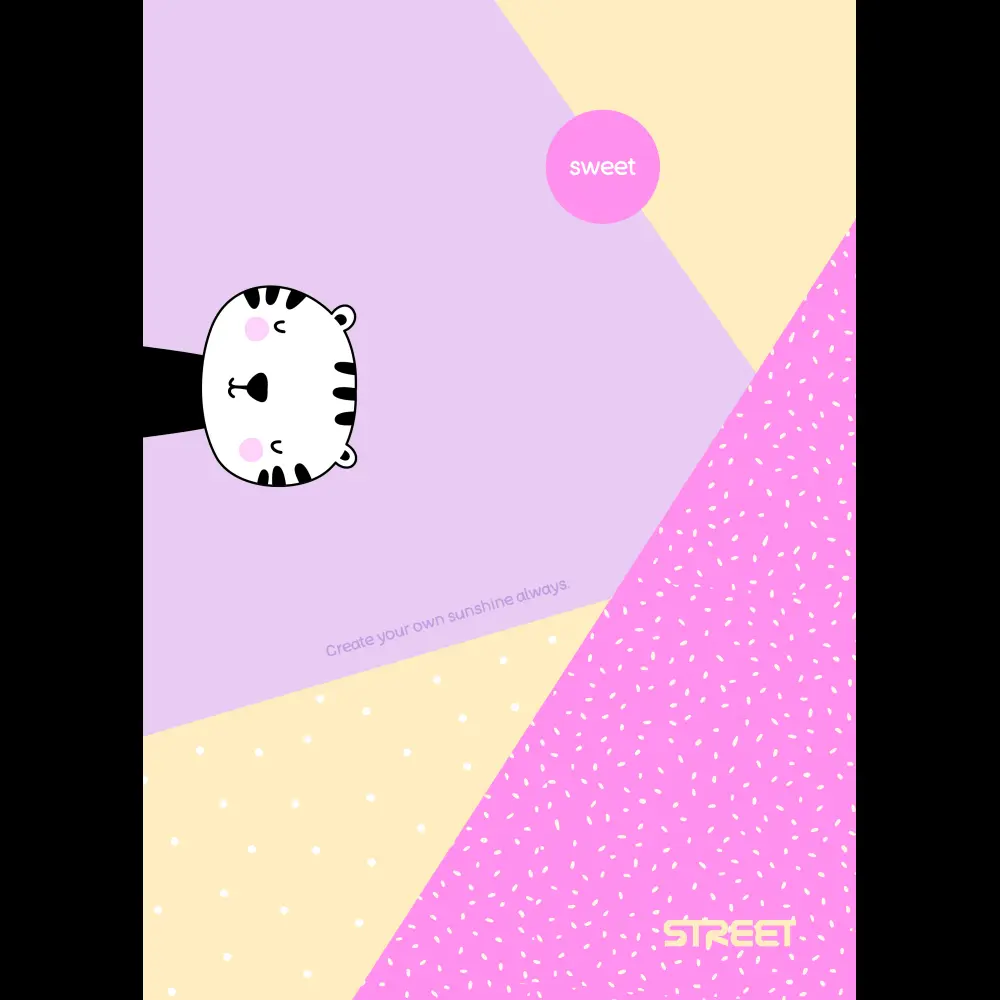 Zvezek Street Sweet A4 črte z robom