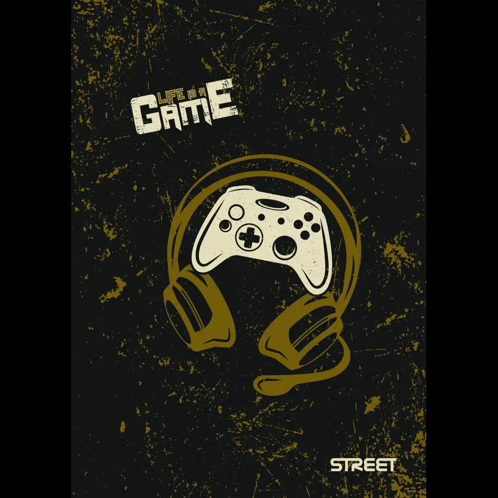 Zvezek Street Gaming A4 črte z robom