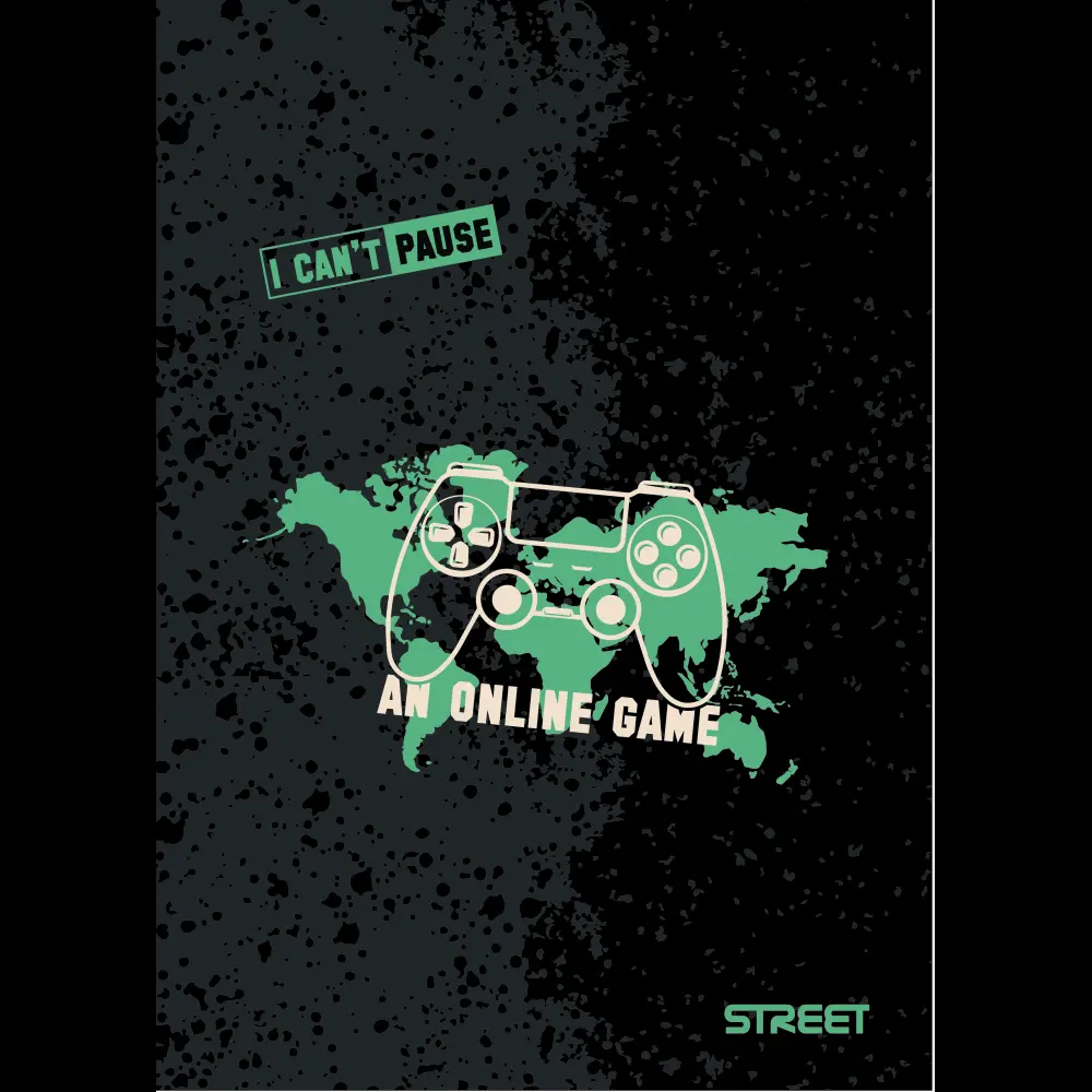 Zvezek Street Gaming A4 črte z robom