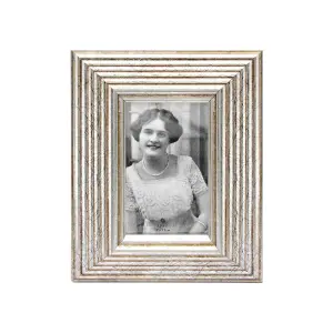 Okvir za slike lesen, srebrn, 9x15 cm