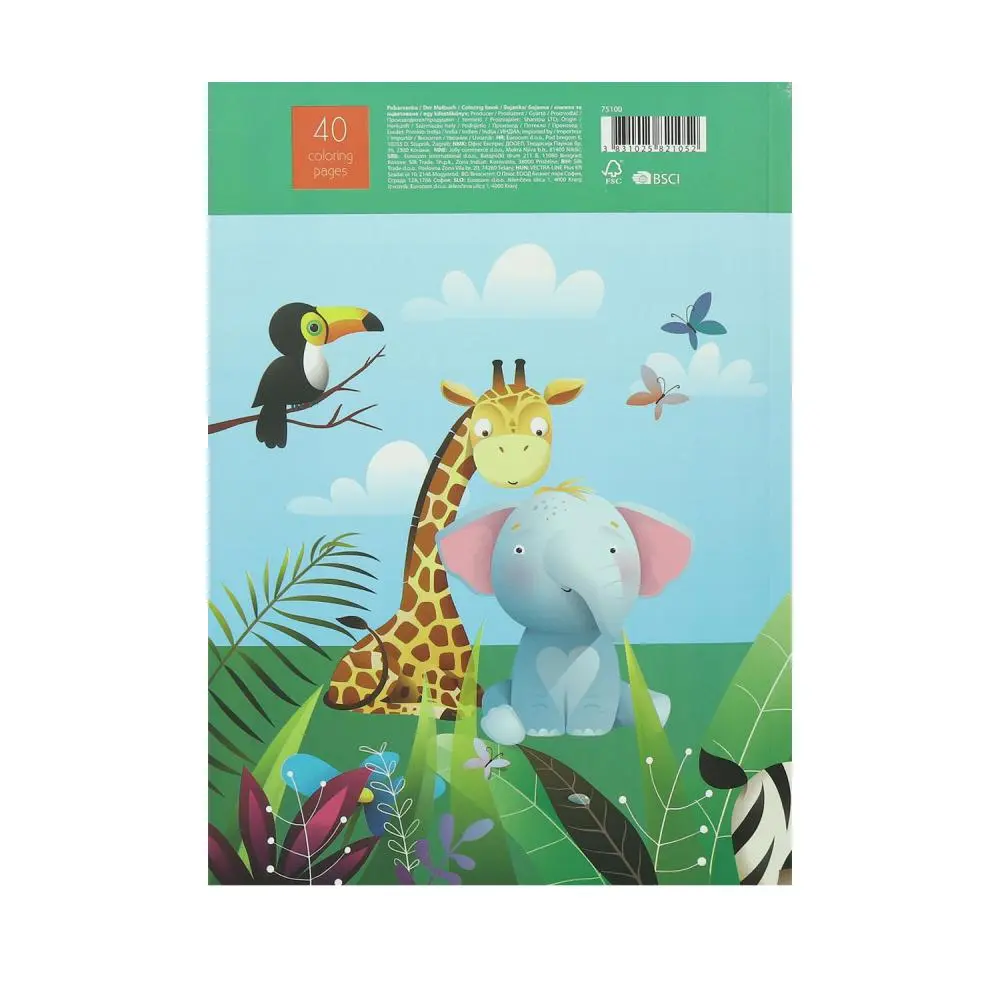 Pobarvanka CREATIVE živali 40l