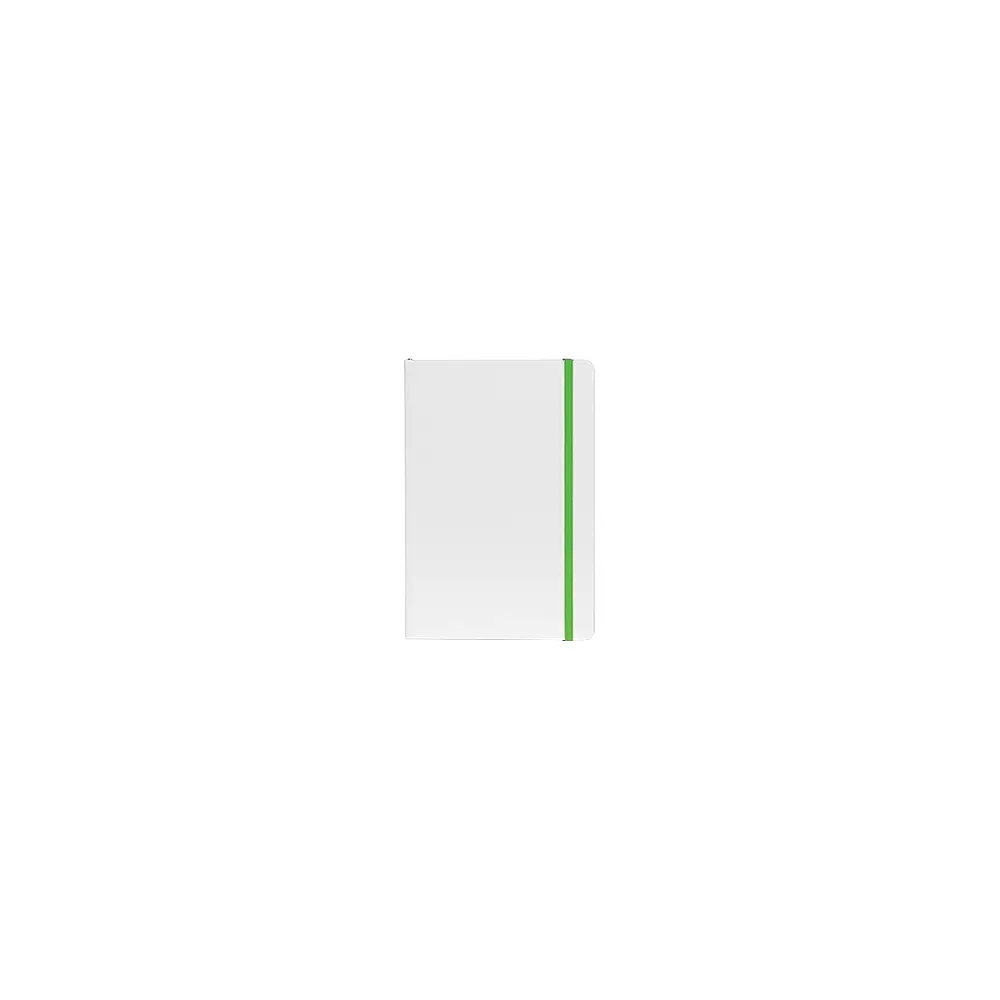 Notes Flux White 14x21cm zelena elastika