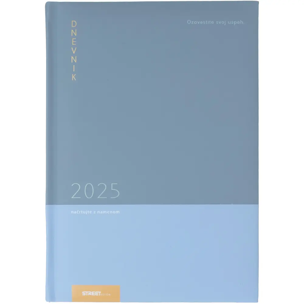 Dnevnik z datumi B5 USPEH modro/mod 2025